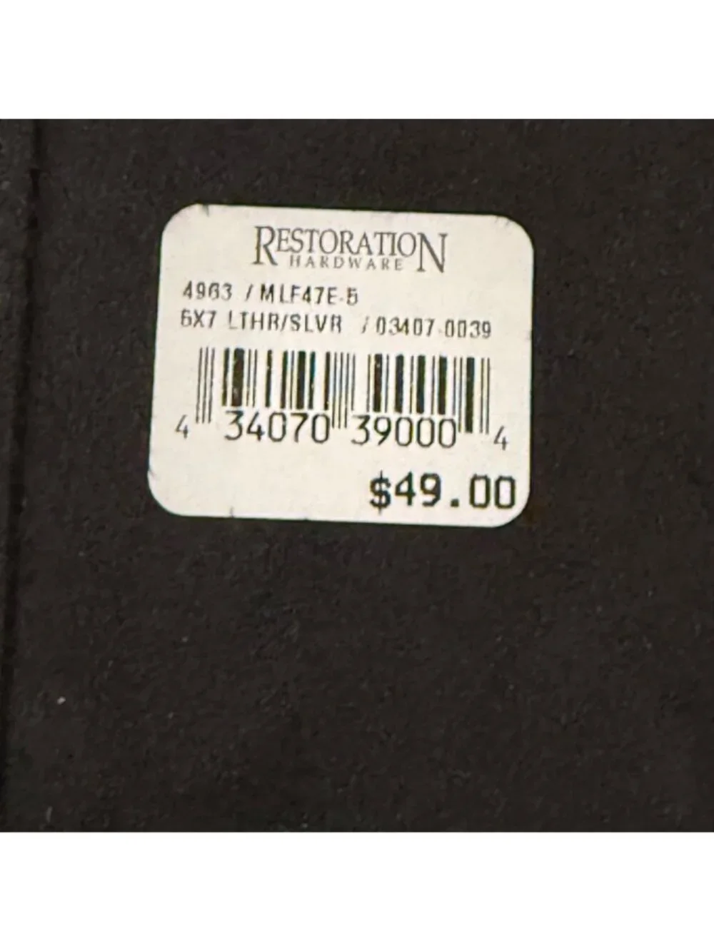 Restoration Hardware Ebony Leather & Silver 5